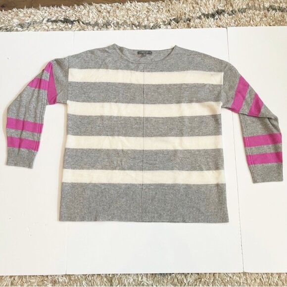 Neiman Marcus Cashmere Collection Striped Tunic Sweater, NWOT, Size XL - Picture 1 of 7